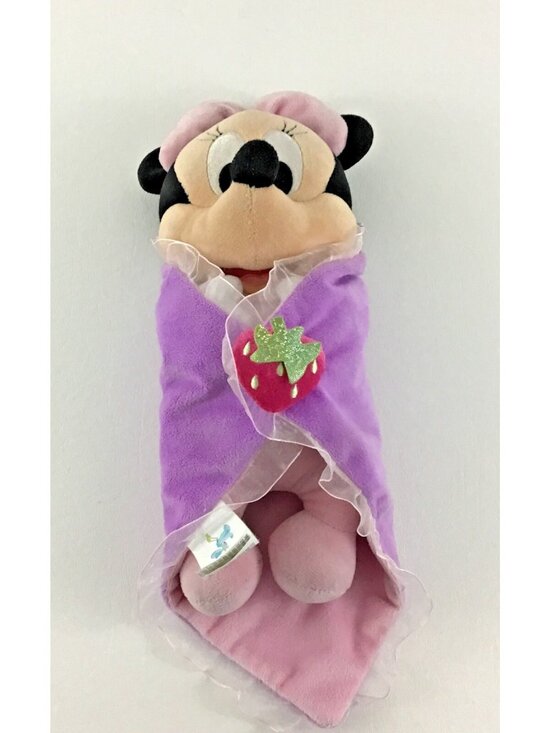 Disney Other - Disney Babies Minnie Mouse 12" Plush Stuffed Doll Toy with Blanket Wrap Mickey